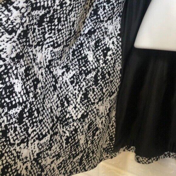 Calvin Klein‎ snake print ruffle flutter coat Women’s Size 14 - Picture 4 of 6